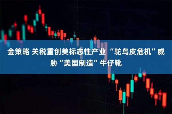 金策略 关税重创美标志性产业 “鸵鸟皮危机”威胁“美国制造”牛仔靴